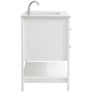 Elegant Decor 48" - Single / Brushed Nickel,white / Traditional Bathroom Vanities