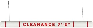 ClearanceGard 4″ x 80″ Clearance Bar Kit- Clearance X’ – XX” Lettering - Innoplast (White Red Tape)