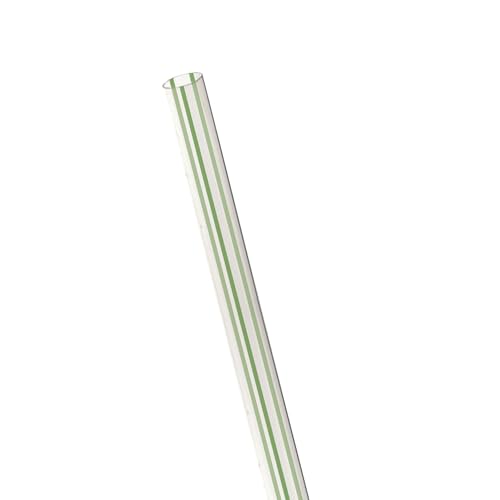 ECO PRODUCTS Bulk / 9600 / 7.75" Clear W/Stripe Straws