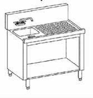 Krowne Metal KR18-S12C Royal 1800 Series Underbar Hand Sink Storage Cabinet 12"W x 24"D Open Front