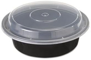 Versatainers, 1-Comp, Black/clear, 16oz, 6"dia, 150/carton