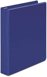 Wilson Jones Basic Vinyl Round Ring Binder, 1-1/2in Capacity, Dark Blue -:- Sold as 2 Packs of - 1 - / - Total of 2 Each
