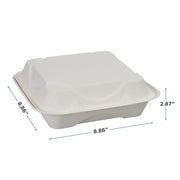 ECO PRODUCTS 9" x 9" / White / Classic Clamshell Take Out Containers