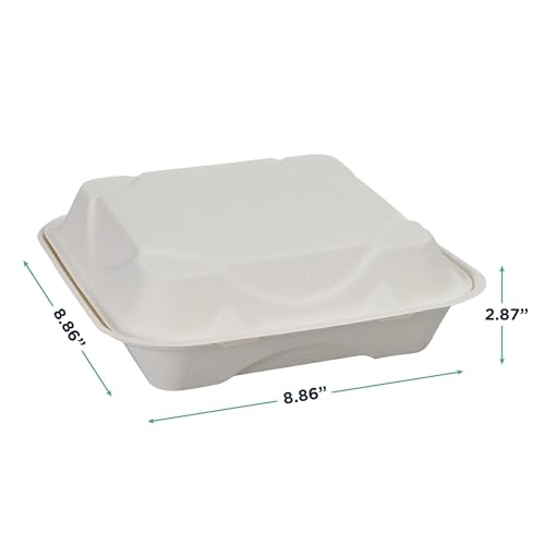 ECO PRODUCTS 9" x 9" / White / Classic Clamshell Take Out Containers