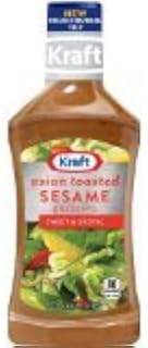 Kraft Asian Toasted Sesame Dressing & Marinade, 16-ounce Plastic Bottles (Pack of 2)