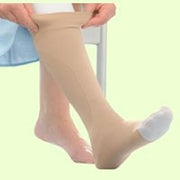 JOBST 114512 UlcerCare Non-Zippered Unisex Open Toe Knee Highs - Size- Large with 2 Liners and 1 stocking44; Color- Black