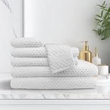 Generic Ganesh Mills Oxford Tuscany Towel Bathmat Collection 100% Zero Twist Cotton All Over Checker with Cam Border White (Pack of 36)