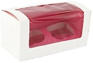 PacknWood 209BCKF2 Pink Cupcake Box With Window