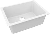 Elkay Quartz Luxe 24-5/8" x 18-1/2" x 9-1/2", Single Bowl Undermount Sink, Arctic Fox