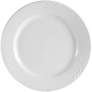 CAC China Roosevelt Pattern 9 Inch White Plates 24 Ct