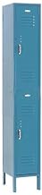 GLOBAL INDUSTRIAL Double Tier Locker, 12x18x36 2 Door, RTA, Blue