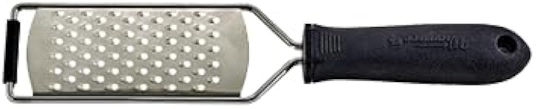 Winco Black Grater with Medium Holes, Soft Grip Handle