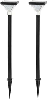 Luxor Solar Pathway Light, Black Aluminum, 50 Lumen LED Landscape Solar Path Lamp - 2 Pack (146iP250080)