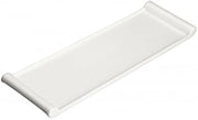 Winco WDP017-119, 20-1/4'' x 6-1/8'' Porcelain Rectangular Plate, Ceramic White Platter, 6/CS