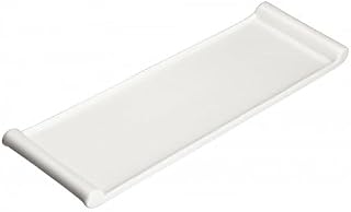 Winco WDP017-119, 20-1/4'' x 6-1/8'' Porcelain Rectangular Plate, Ceramic White Platter, 6/CS