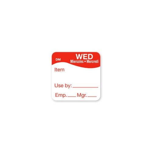 DissolveMark 1 in x 1 in Wednesday Use By Label by DayMark – Model 1100733