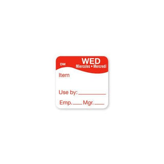 DissolveMark 1 in x 1 in Wednesday Use By Label by DayMark – Model 1100733