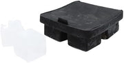 Tablecraft BSCT2 Ice Cube Tray, Silicone Mold with Lid, Makes (4) 1-3/4" Cubes, Suitable in Oven, Washable with Dishwasher, Stackable, Black, 6 Each per Case