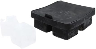 Tablecraft BSCT2 Ice Cube Tray, Silicone Mold with Lid, Makes (4) 1-3/4" Cubes, Suitable in Oven, Washable with Dishwasher, Stackable, Black, 6 Each per Case