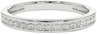 2ct Wedding Band Princess Cut Moissanite Channel Set Eternity White Gold Plated