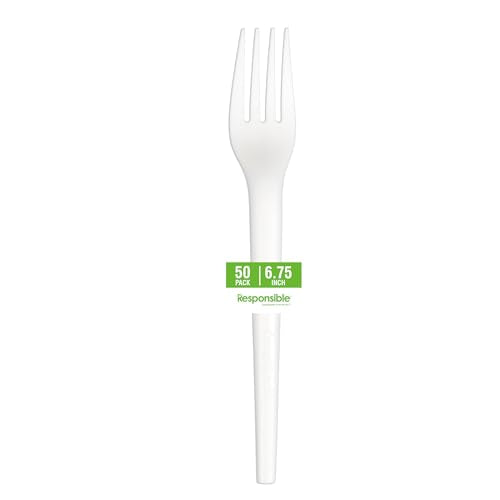 Responsible Products 6.75" Forks White (50 Count) / White / 50 Forks