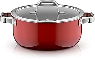 WMF Fusiontec Mineral Pro, Stewing Pan, Lid, 24 cm, Durable, Scratch-Resistant Material, Induction Cooking Pot, Suitable for All Types of Cookers, Made in Germany, Passion Red, 0519525290