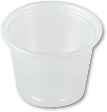1 oz Translucent PS Portion Container (Case of 2500) by DART – 2500 Count (Pack of 1), 1.0 fluid_ounces, Polystyrene (PS), Translucent, Pack of 2500