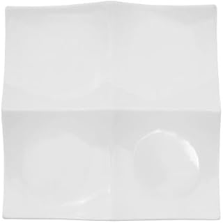 CAC China F-P21 Fortune 4 Compartment Square Plate 12" - 1 doz