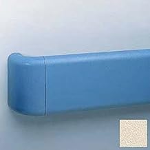 Crash Rail-Type Handrail, Vinyl W/Aluminum Retainers, 5-1/2''H x 12'L, Eggshell