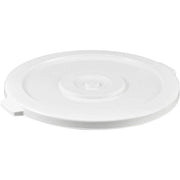 44 Gallon Garbage Can Lid by Global Industrial – 24-1/2" Diameter x 1-3/8"H, 44.0 gallons, Polyethylene Resin, White, Model XDW-L44WH