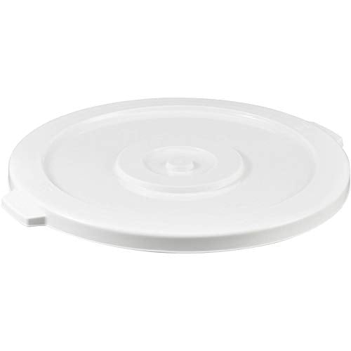 44 Gallon Garbage Can Lid by Global Industrial – 24-1/2" Diameter x 1-3/8"H, 44.0 gallons, Polyethylene Resin, White, Model XDW-L44WH