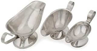 Royal Industries Gravy Boat, Stainless Steel, 8 oz, Silver