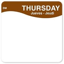 DayMark - 1133334 - DissolveMark 2 in x 2 in Thursday Label
