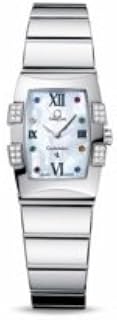 Omega Constellation Stainless Steel White Mother-of-Pearl/Colored Stone Dial Bracelet