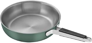 ZWILLING Pure Frying Pan, Round, 18/10 Stainless Steel, Green (28 cm)