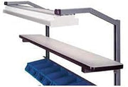 4-4CLS Plastic Laminate Shelf with Steel Support for 48" Workbench, 14 Gauge Steel Base, Gray, 48" Length, 12" Width, 1.25" Thick