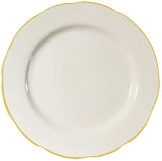 CAC China Seville 9 inch White with Gold Band Plate 24 Plates