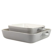10 Strawberry Street Gray / 10" & 8" / Square Bake & Serve Sets
