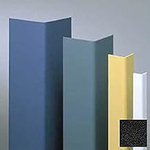 Surface Mounted Corner Guard, 90, 3/4" Wings, 12'H, Black, Vinyl