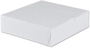 Tuck-Top Bakery Boxes, 9w x 9d x 2 1/2h, White