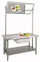 Advance Tabco VSS-DT-365 60"W x 36"D x 97"H Demo Table with Table Mounted Glass Mirror