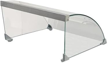 GS1641 Sneeze Guard for GS1640 30-Hot Dog Roller Grill, Clear Acrylic Food Shield Accessory for Commercial Hot Dog Roller Grill, Concession Stand & Self-Serve Food Stations