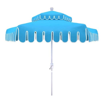 California Umbrella LUNA906B174DT-56105-MPS-BND503016 Umbrella, 9' Diameter, Blue - Default Title