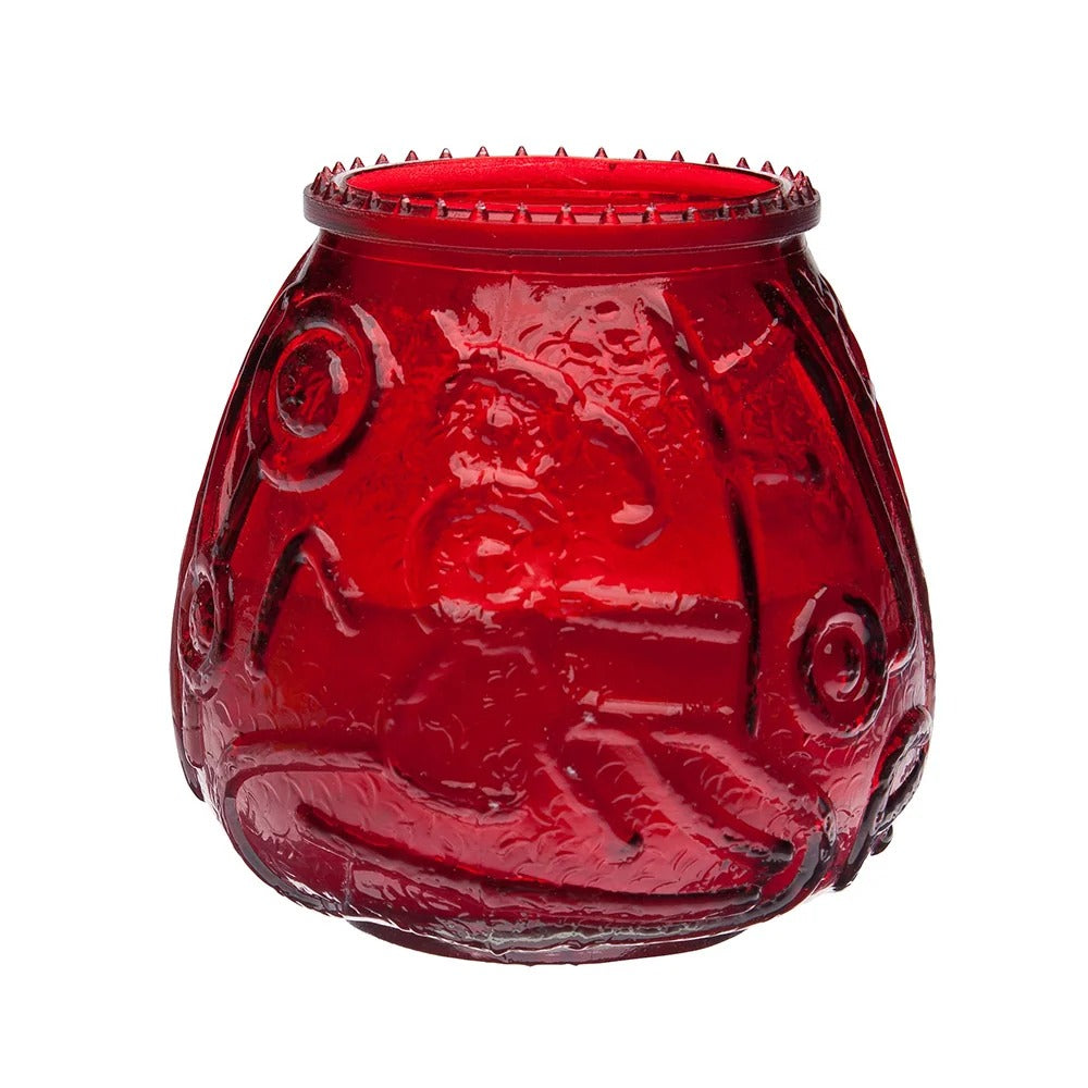 Sterno Glass Candle, 3 9/16" High, 12/Case - Red