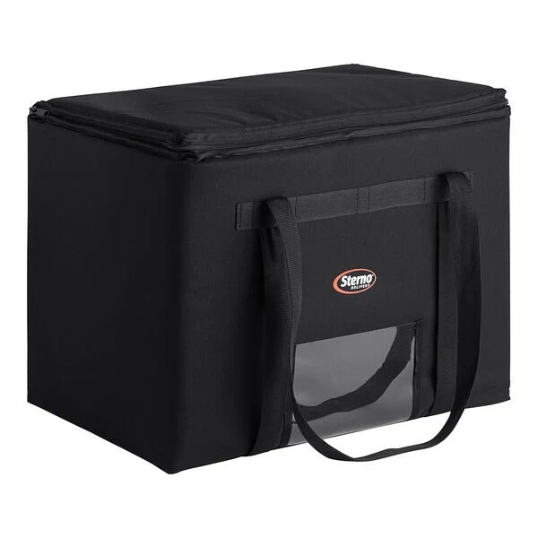 Sterno Nylon Food Pan Carrier, 16" x 24", Black - 4 Pans