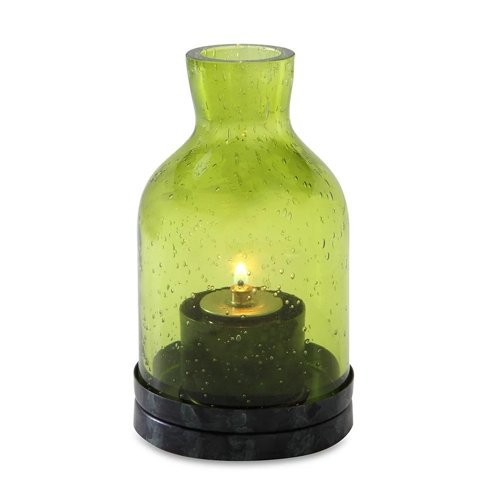 Sterno Glass Liquid Candle Holder, 4 1/2" High - Green