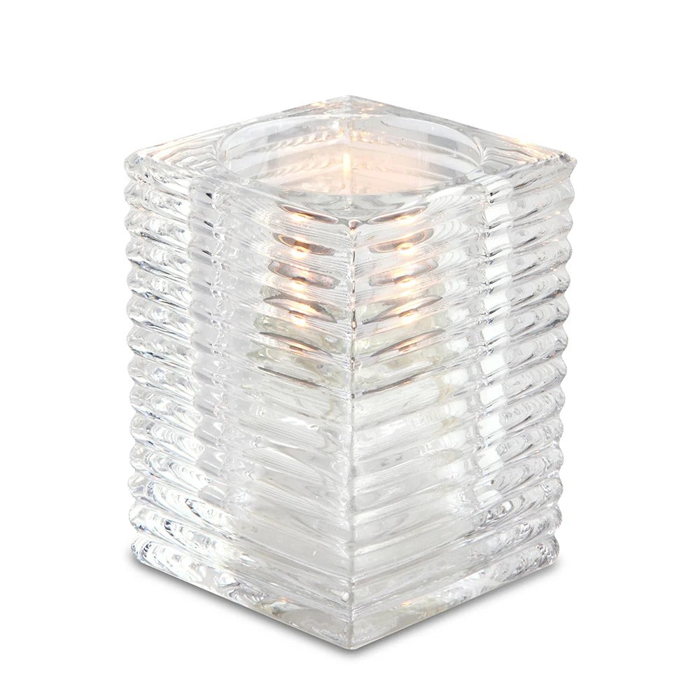 Sterno Glass Liquid Candle Holder, 4" High - Clear
