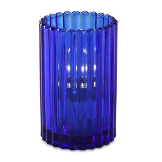Sterno Glass Liquid Candle Holder, 3 1/8" Diameter - Blue