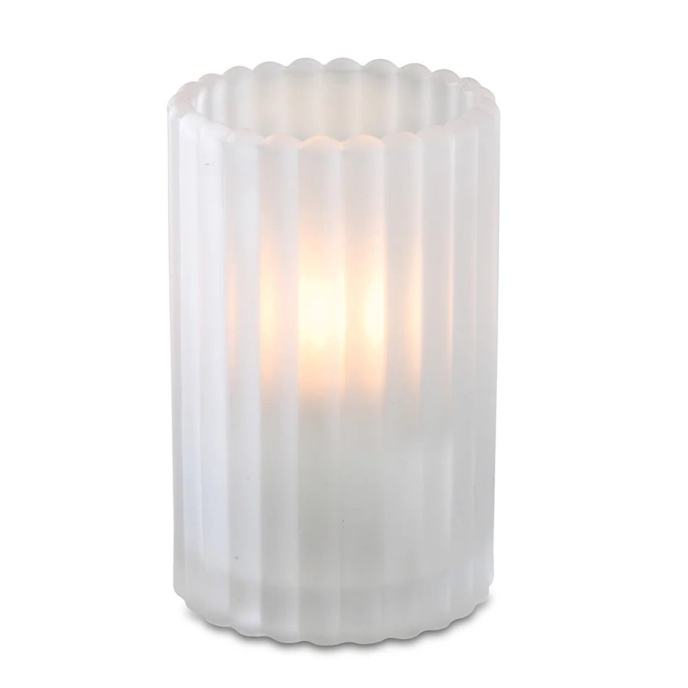 Sterno Glass Liquid Candle Holder, 3 1/8" Diameter - Frost