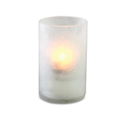 Sterno Glass Liquid Candle Holder, 2 1/4" Diameter - Crackled Frosted